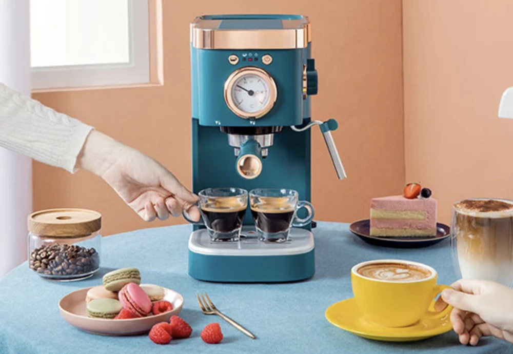 compact espresso machine with milk frother