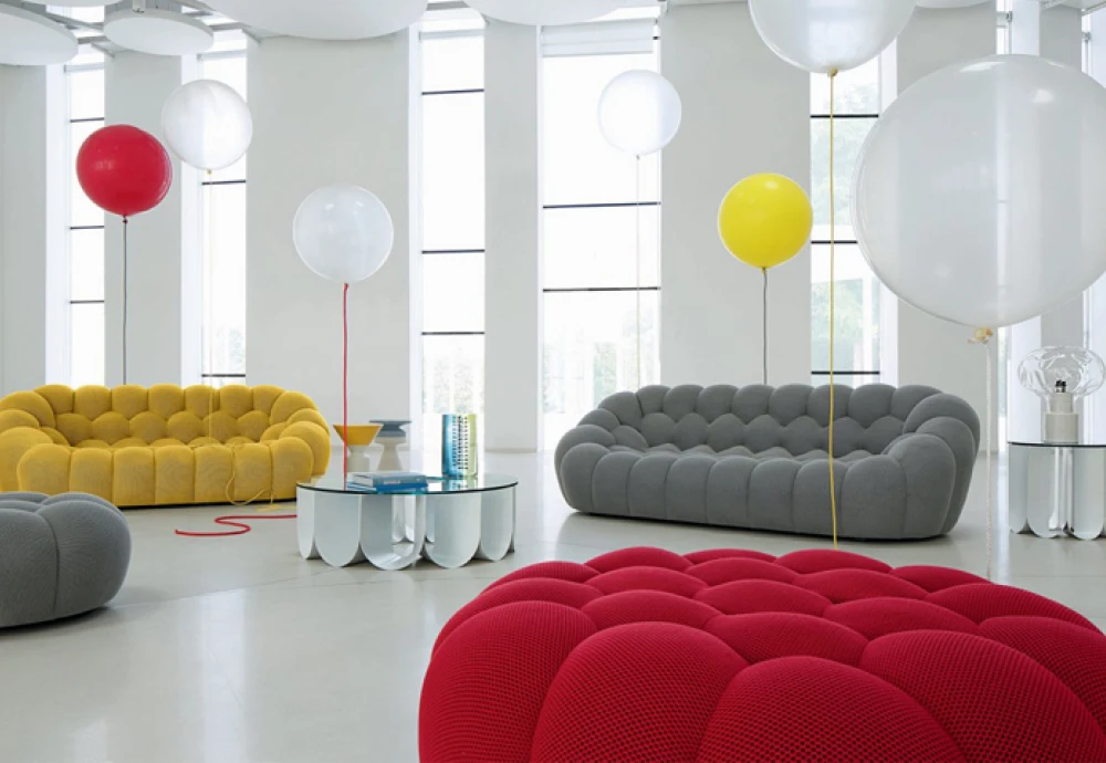 bubble curved 3 4 seat sofa